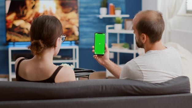 A split-screen showing a viewer interacting with a streaming service on their phone, while the main screen displays a show with interactive elements like polls and character choices. Overlaid graphics emphasize the real-time interaction.