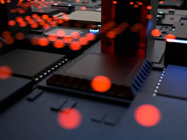 A close-up shot of a music producer in a studio, surrounded by synthesizers and recording equipment, highlighting the technological aspect of hyperpop and its evolution.