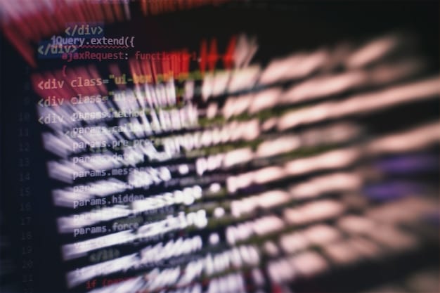 A close-up shot of a computer screen displaying lines of complex code, overlaid with a distorted face of a well-known actor. The code represents the technological aspect of deepfake creation, while the distorted face symbolizes the potential for misuse and deception.